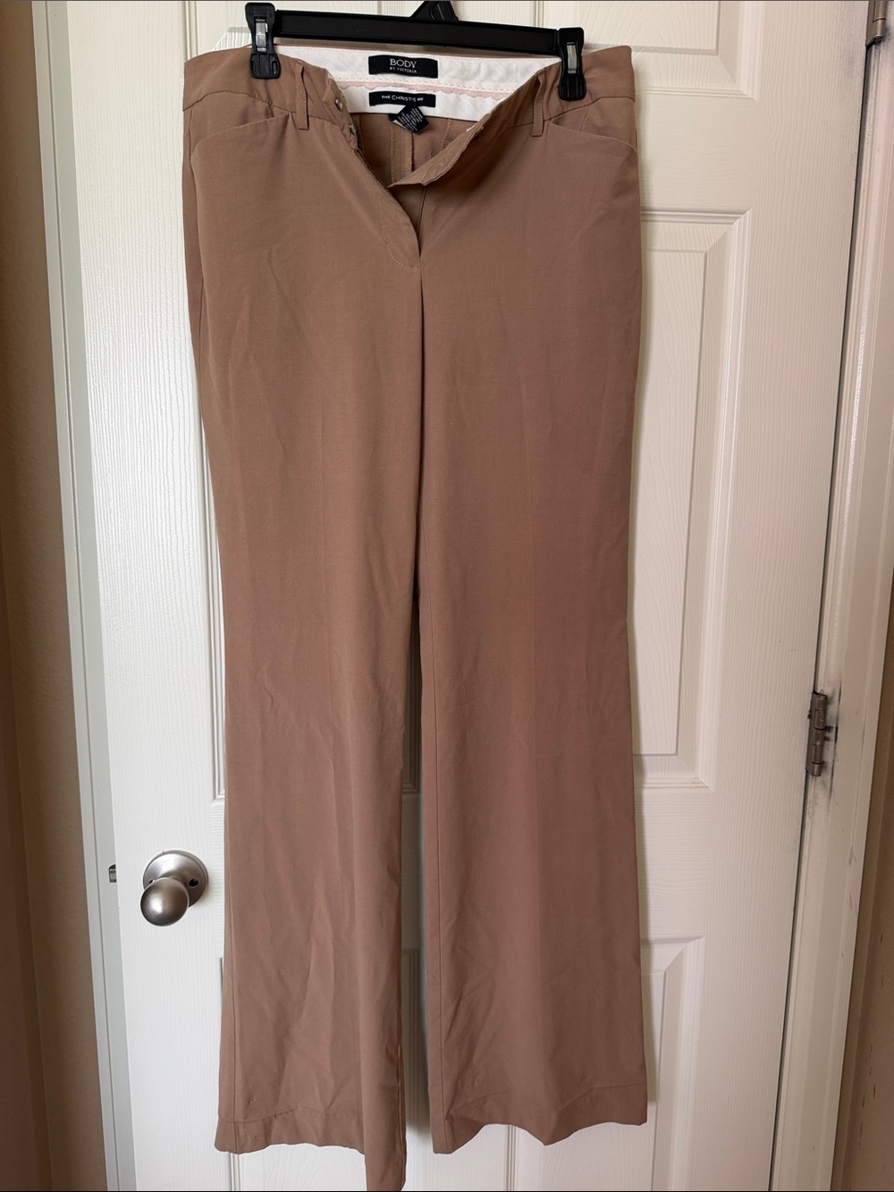 Body by Victoria Taupe Wide-Leg Dress Pants